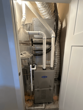 A Carrier furnace recently serviced by our team in Annapolis